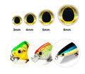 Lure Eyes Sticker 3mm - 6mm Fish Eyes Realistic Artificial Fly Tying Fishing Eyes for Fishing Accessories