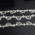 SINRONG Sew-On Decorative Flower Chain Sparkling Tassel Glass Rhinestone for Wedding Dresses Garments Bags Nail Art-Versatile