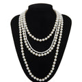 Pearl Necklaces Jewelry Individual Beaded Necklaces Hand-made Geometric Pearl Multi-layered Necklaces Female Birthday Gift