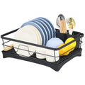 Kitchen Tableware Storage Drain Bowl Drain Rack Countertop Organization Double Layer Dish Rack Metal Storage Rack