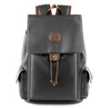 0801 Custom Wholesale Fashion Designer Waterproof Casual Business College Vintage Black Travel Office PU Leather Men Backpack