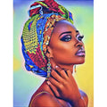 5D DIY Black Women African Girl Printed Pictures Embroidery Cross Stitch Mosaic Full Drill Square AB Diamond Painting for Home