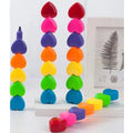 2023 New Design Luxury OEM Magic Rainbow Pastel Color Jelly Marker Pens Stackable Heart Shape Plastic Eternal Highlighter Pen