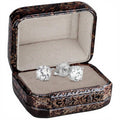 Prong Setting Fancy Solitaire Solid Gold Stud Earrings 14k Earring with Loose Diamonds