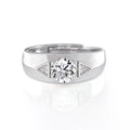 Wholesale Moissanite Jewelry Antique 925 Sterling Silver Rings 1CT D VVS Moissanite Diamond Rings for Man
