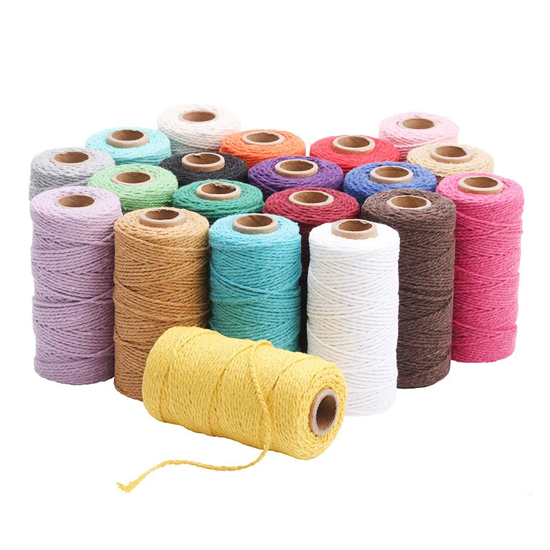 High Stretch Top Quality 4mm Wide in Stock Many Colors Macrame Round 100%cotton String Cord for DIY Design