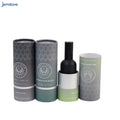 Custom Luxury Whiskey Wine Brandy Tube Packaging Designed Flap Wine Cosmetic Paper Tube Packaging