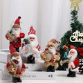 Modern Style Santa Claus Plush Toy Christmas Standing Dwarf Doll Ornament Children's Xmas Gift Decorations