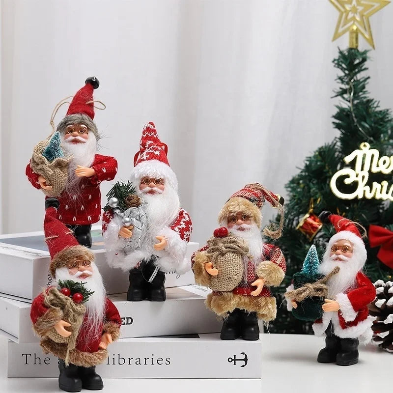 Modern Style Santa Claus Plush Toy Christmas Standing Dwarf Doll Ornament Children's Xmas Gift Decorations