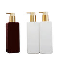 300ml square Plastic Biodegradable Shampoo Bottle for Personal Care of Shampoo Conditioner for Skincare with Silk Screen logo