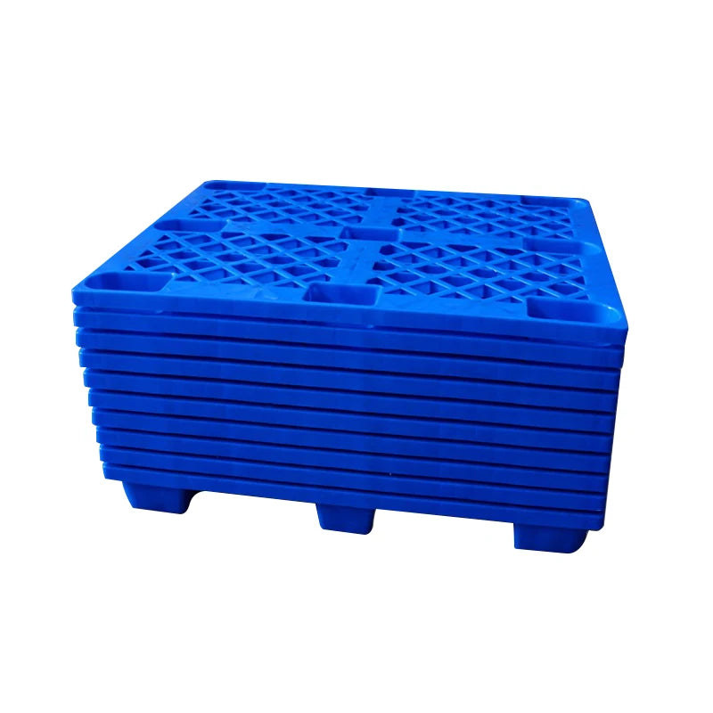 Heavy Duty 1000 x 1000 x 140 mm Plastic Pallets for Industrial Storage Durable 4-Way Single Faced Corner Mesh 4-Way Picking
