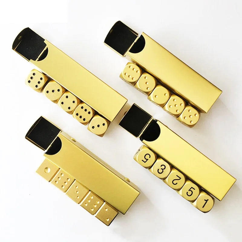 Multiple Colors Custom Logo Metal Dice Beautiful Enamel Matel Dice Bulk Dice Set Wholesale