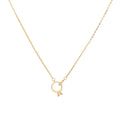925 Sterling Silver Double Rings Circle Zircon Pendant Gold Plated Necklaces for Women Dropshipping Products 2023