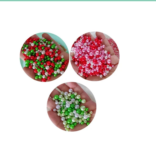 4/6/8MM No Holes Mix Colors Pearls Round Beads Acrylic ABS Round Pearl Beads Diy for  DIY Crafts Decoration 500g