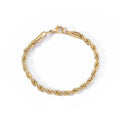 Wholesale 2/3/4/5/mm Stainless Steel Bracelet Men's Twist Thick Rope Chain Bracelet Silver Gold Plated Jewelry