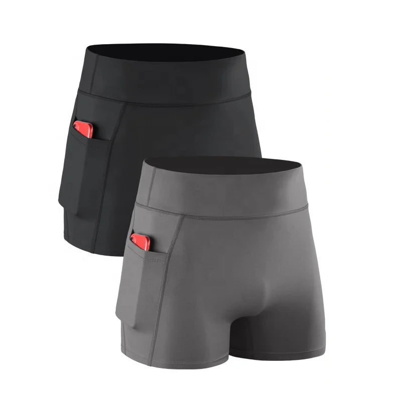 Sport Shorts Men US Size 85% Nylon 15% Spandex 3/4 Pants Running Bottoming Base Layer Training Fitness GYM Compression Shorts