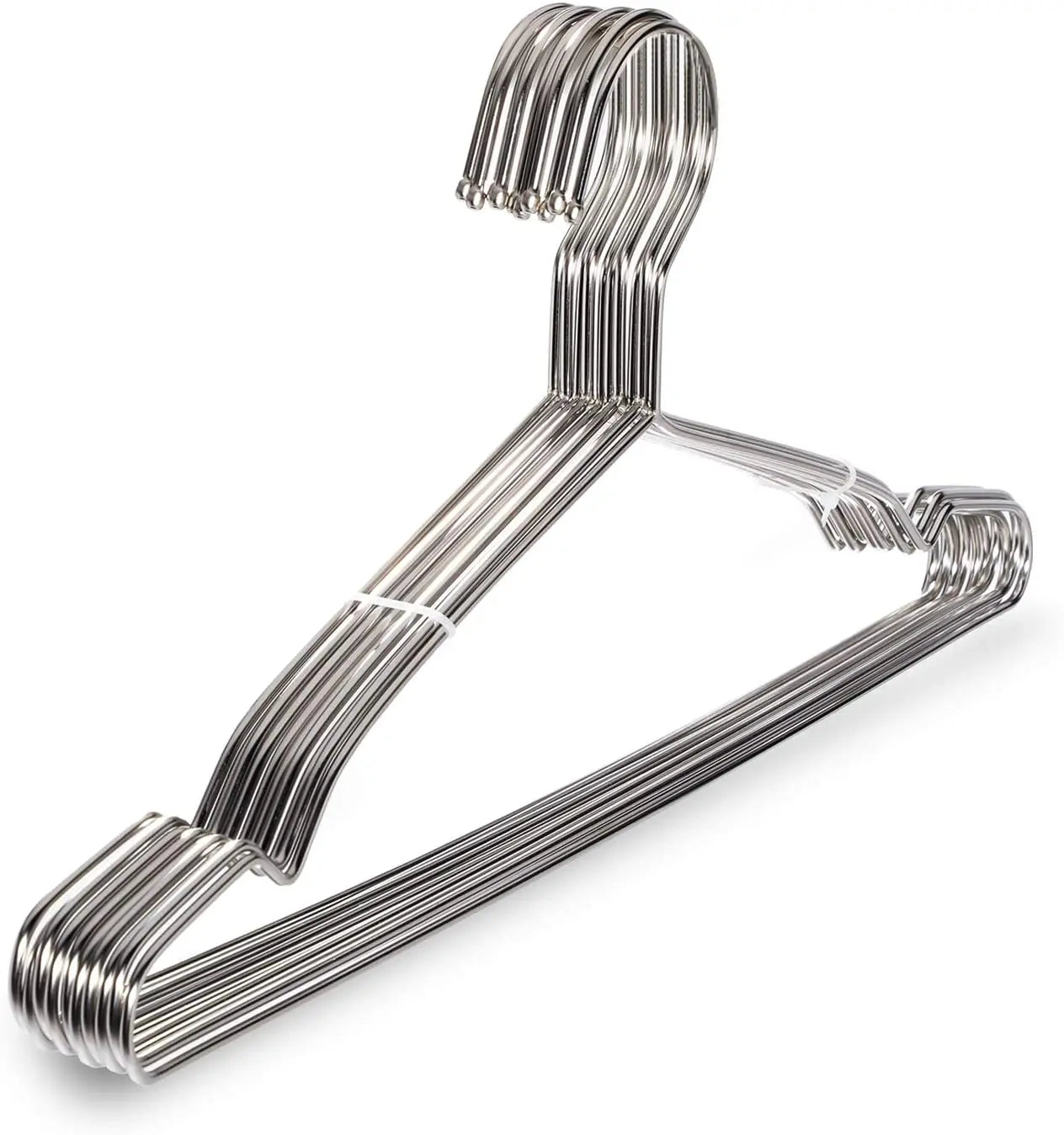 Stainless Steel Balcony Clothes Hanger Windproof Hanging and Drying Display Rack Glossy Metal for Wardrobe or Bathroom Use