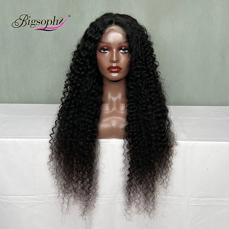 16inches to 22inches Natural Hair Wig Black Virgin Hair Deep Wave Transparent Lace Wig for Black Women