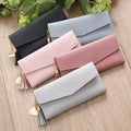 Cash Envelope Wallet With Tassel Wholesale Cheap  PU Leather Multi Card Holder Wallets Women Long Clutch Wallets for Ladies
