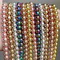 Wholesale round Shape 2/3/4/6/8/10MM Smooth Hematite Stone Beads in Gold Silver Black Colorful for Jewelry Making
