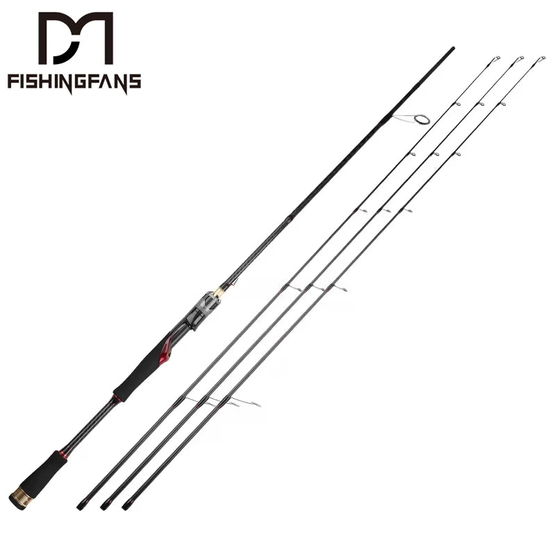 FISHINGFANS Fast Spinning 6FT-8FT Medium-Light Heavy Carbon Hollow EVA Handle Fishing Rod for Lake & Stream Sea Bass