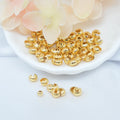 Wholesale Gold Plated Crimp Bead Cover for Necklace Bracelet Brass Spacer Bead Jewelry Accessories Beads Wholesale