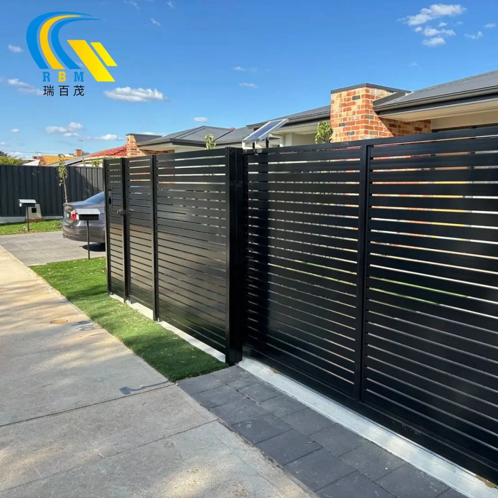Manufacturers Direct Selling Aluminium Balustrade Rectangular Slat Tube Fence Panel House Garden School Backyard