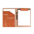Custom A4 Multifunctional Business Portfolio Custom Waterproof PU Material Laser Engraved Logo Pen Loop Presentation Folder