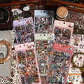 6 Sheets/pack of Old Dreams Waterproof Pet Ledger Stickers Creative Cutting Film Stickers DIY Ledger Materials