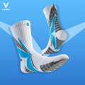 Veidoorn Men's Premium Crew Elite Basketball Socks Custom Logo Terry Bottom with Anti-Slip Striped Pattern for Autumn Season