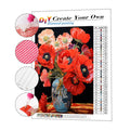 Best Seller 5D Diy Diamond Painting Kit Vase Customized Picture Flannel Resin Diamond Square Diamond 30X40CM