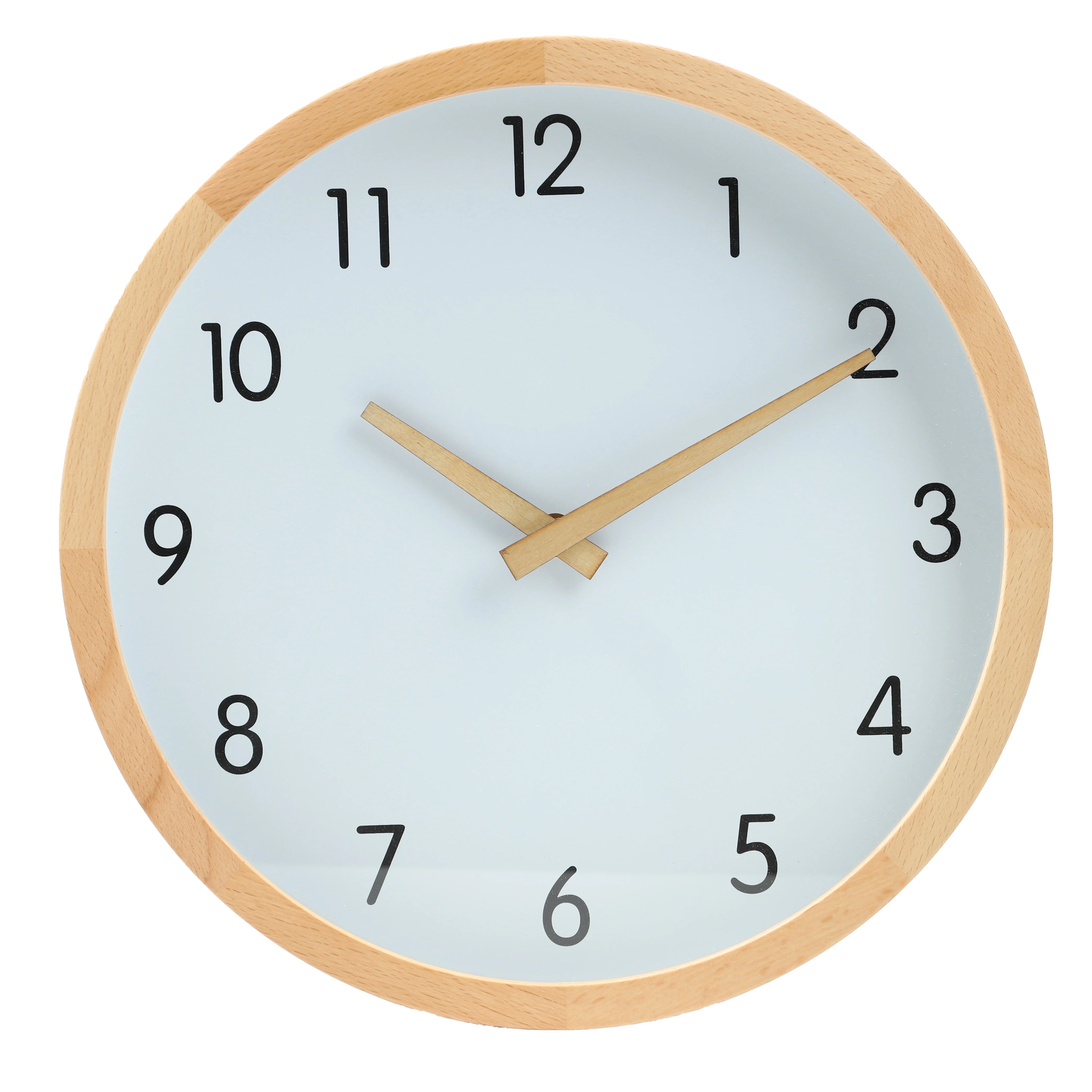 Silent Wall Clock Wooden Frame Modern Simple Wall Clock