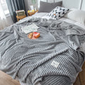 Throw Flannel Sherpa Polyester Sherpa Blanket Double Layer Blanket for Winter