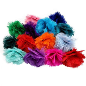 Wholesale Fashion Handmade Colorful Natural Ostrich Feather Keychain for Car Bag Purse Decoration Car Key Decoration