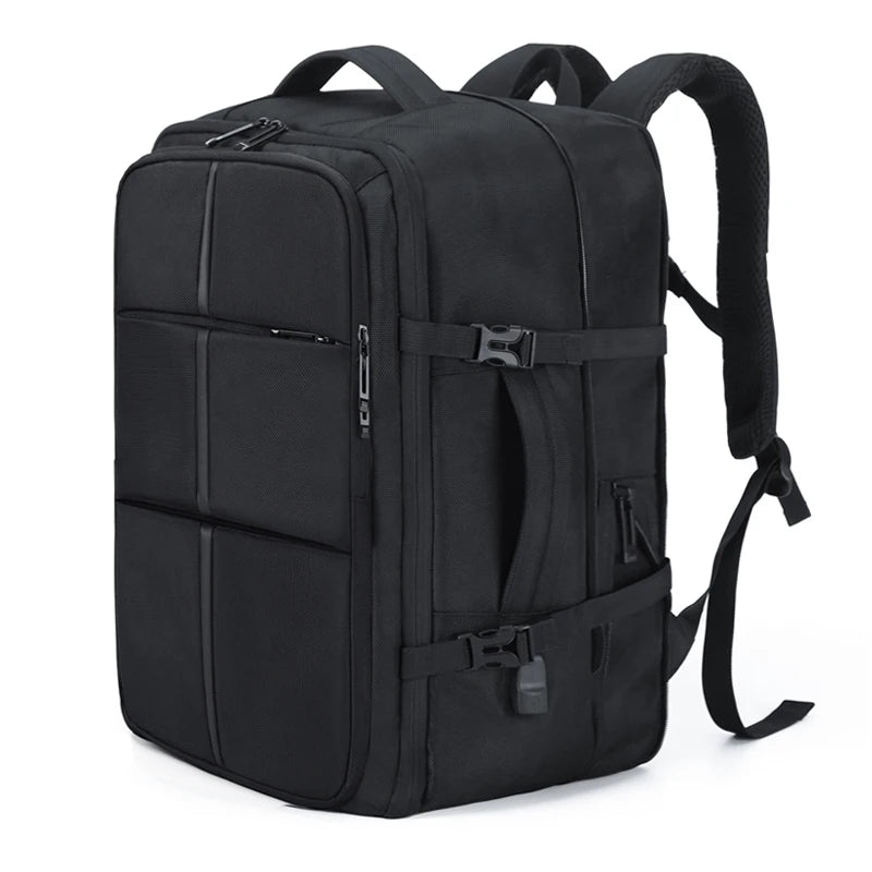 Custom Logo Large Durable Anti-Theft Laptop Backpack Waterproof Travelling USB Fashionable Black Gray Green Men Polyester 20-39L