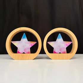 Personalized Wooden Plaque with Crystal Star Trophy MH-NJ0329