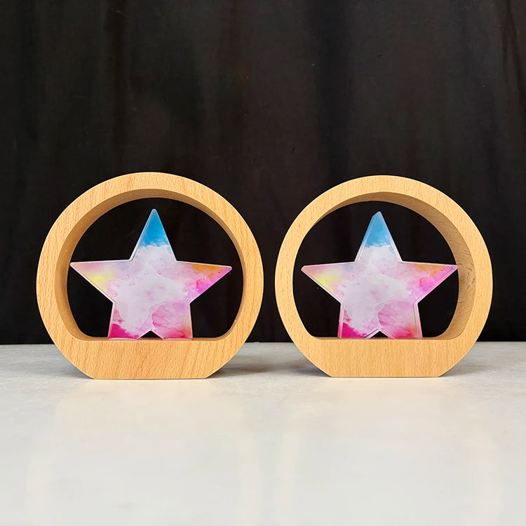 Personalized Wooden Plaque with Crystal Star Trophy MH-NJ0329
