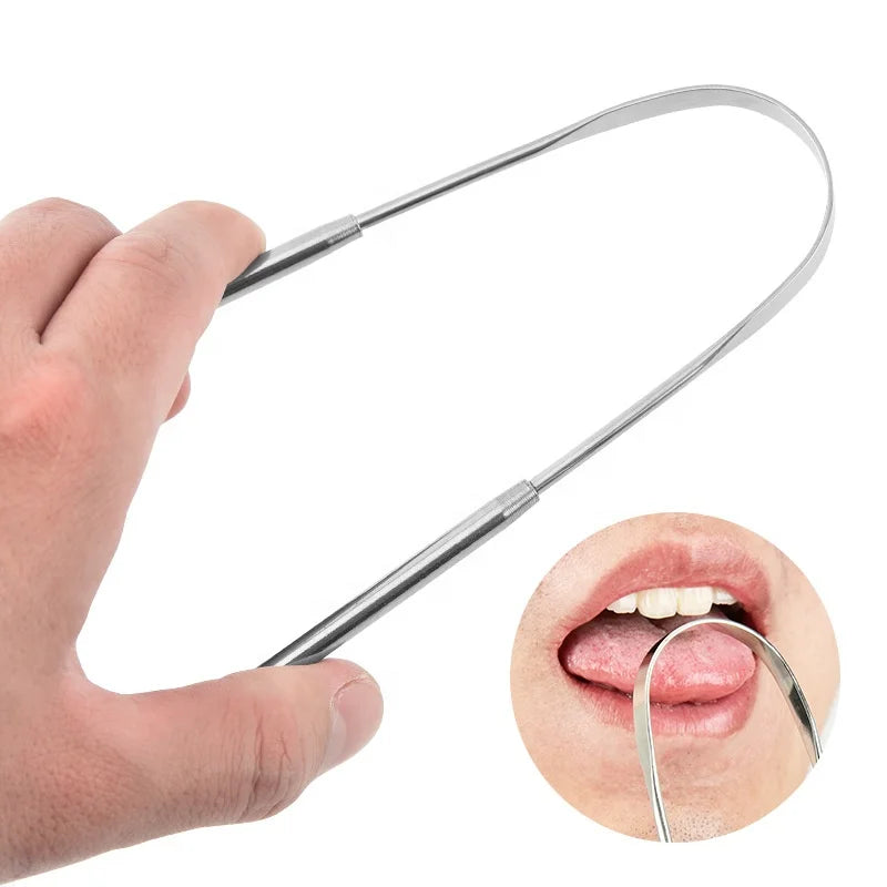 Wholesale Factory Cheap Private Label Stainless Steel Custom Logo Kids Tongue Cleaner Scraper for Sale