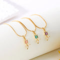 Women's High-Grade Elegant Sweet Flower Necklace Zirconium Tulip Bracelet Snake Bone Chain Cross-Border New Style Perfect Gift