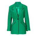 TWOTWINSTYLE Notched Collar Lady Jacket Long Sleeve Slim Hollow Out Patchwork Button Ladies Woman Jackets