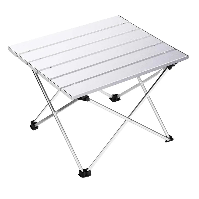 WOQI Portable Aluminum Folding Picnic Table Modern Design Outdoor Furniture for Beach Picnic Camping