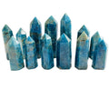 Wholesale Natural Blue Apatite Point Wand Crystal Tower for Decoration