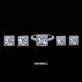 Luxury S925 Sterling Silver Princess Cut 2carat Moissanite Ring for Women Engagement and Wedding Band
