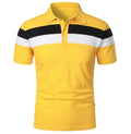 Summer New Three-color Patchwork Short-sleeved T-shirt Fashion Casual Streetwear Men's Lapel Polo Shirt