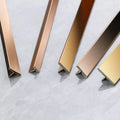 Industrial Design 1mm Aluminum Extrusion Profile T Shape Edging Trim Moulding Waterproof Durable for Floor Living Room Ceramic