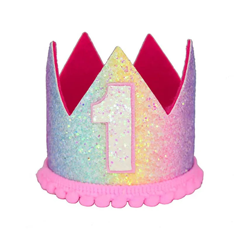 Hand-made Non Woven Fabric Baby Birthday Crown Hat Princess Crown