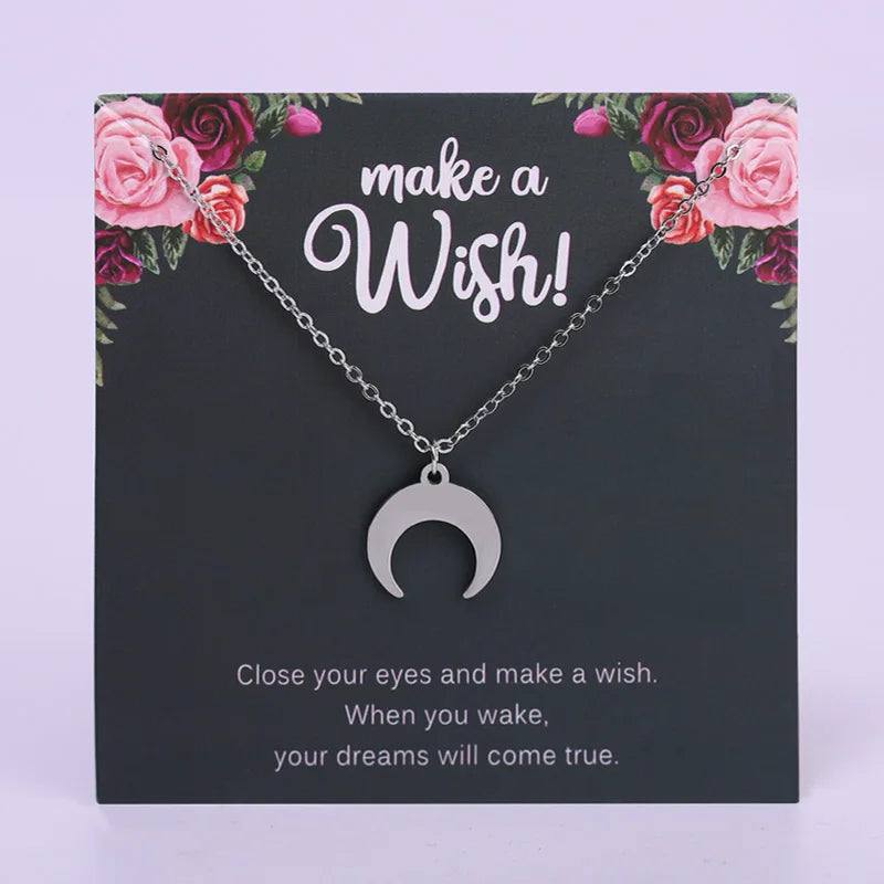 Stainless Steel Pendant Necklace Link Mother's Day Father's Day Girlfriend/Boyfriend Gift Featuring Zircon Shiny Finish for Mom