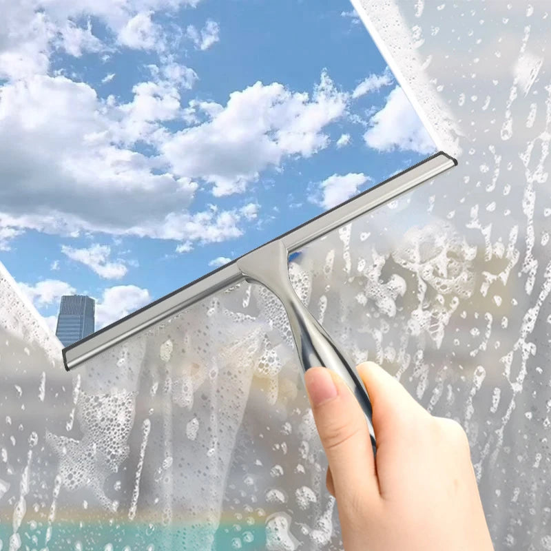 Hot Selling Stainless Steel Shower Squeegee Window Clean Wiper With Hook for Window Glass