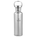 TOMSHOO 750ml Full Titanium Water Bottle with Extra Plastic Lid Ultralight Outdoor Camping Hiking Cycling Water Bottle