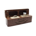 Custom Engraved Wooden Proposal Ring Bearer Box for Wedding Ceremony Engagement Photo Decor with Custom Logo Packed in Carton